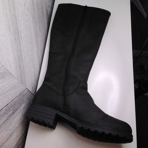 Clark's Collection Women's Tall Knee-high Riding Leather Zip Boots Sz: 6.5 Black - Picture 4 of 10